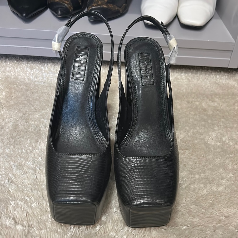 Black platform heels